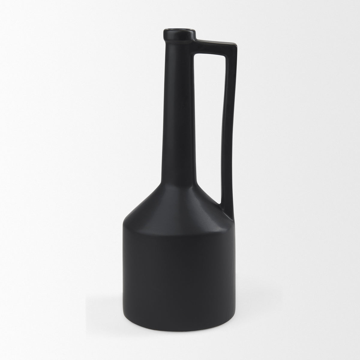 PALISADES 16" BLACK CERAMIC TABLE VASE - Varnish & Vibe