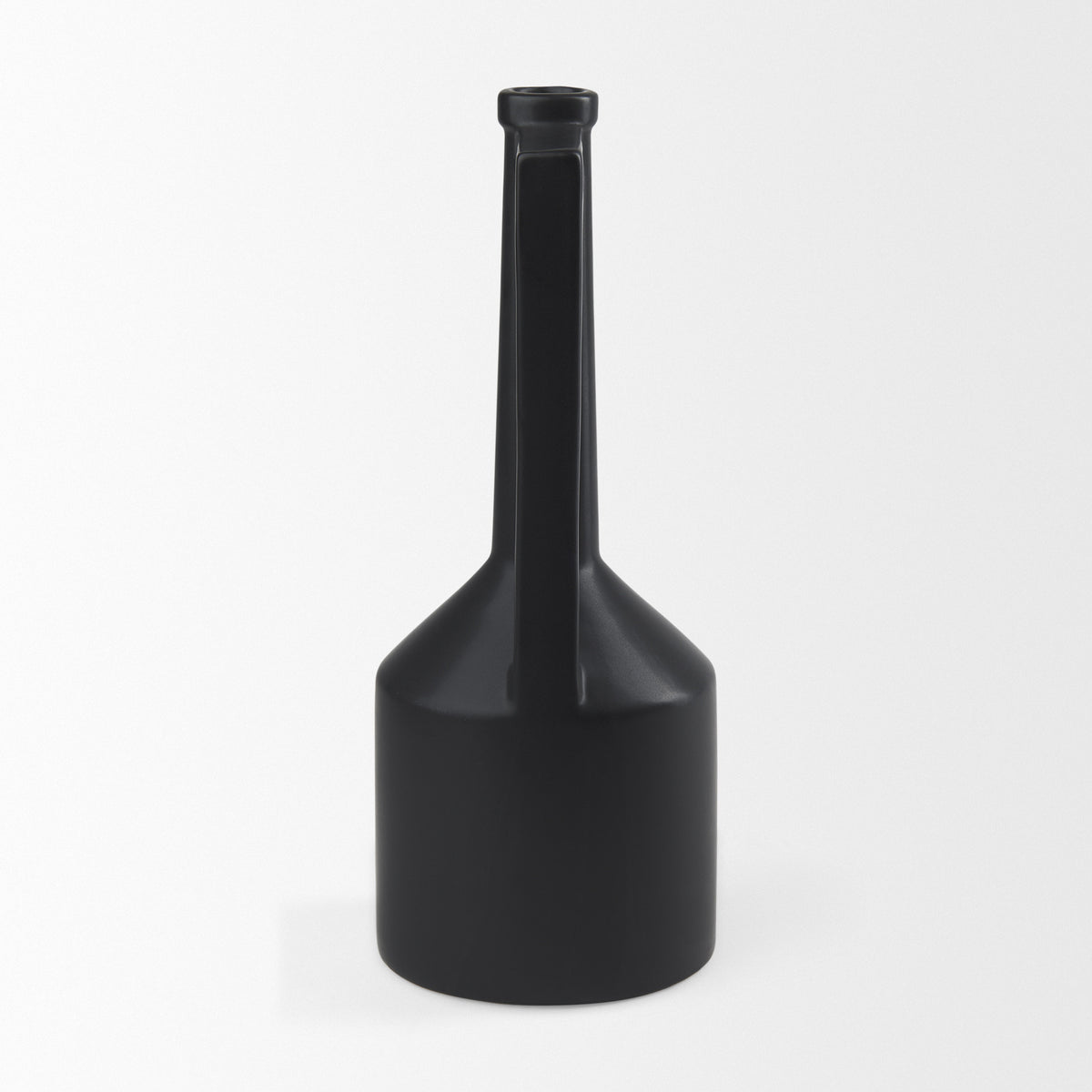PALISADES 16" BLACK CERAMIC TABLE VASE - Varnish & Vibe