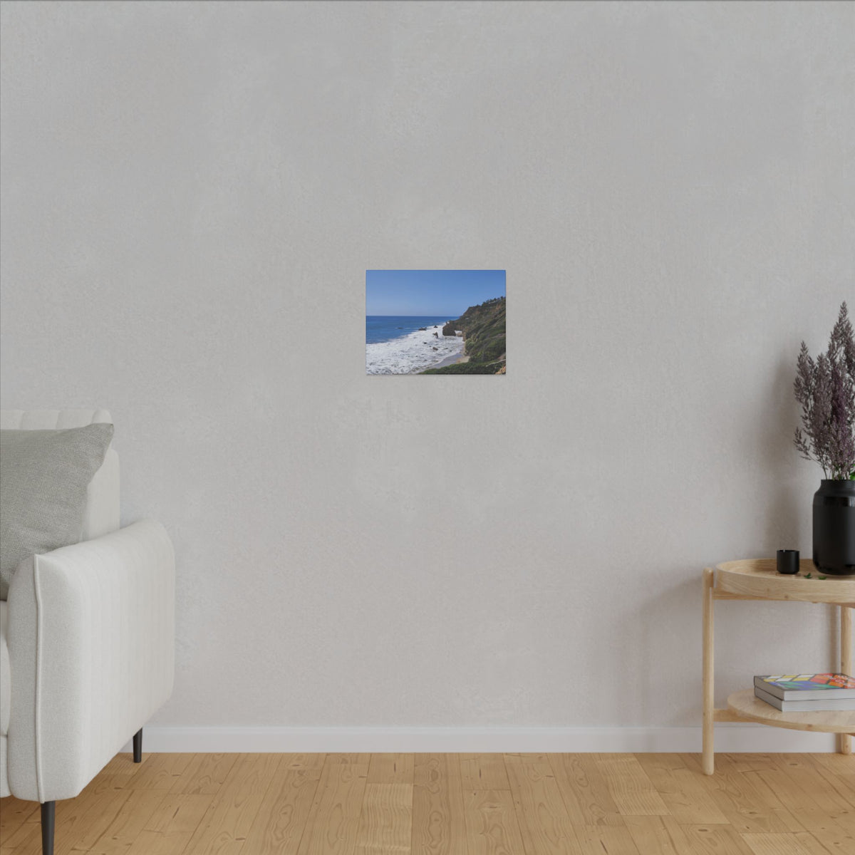 OCEAN SERENE COASTAL LANDSCAPE MATTE CANVAS PRINT WALL ART - Varnish & Vibe
