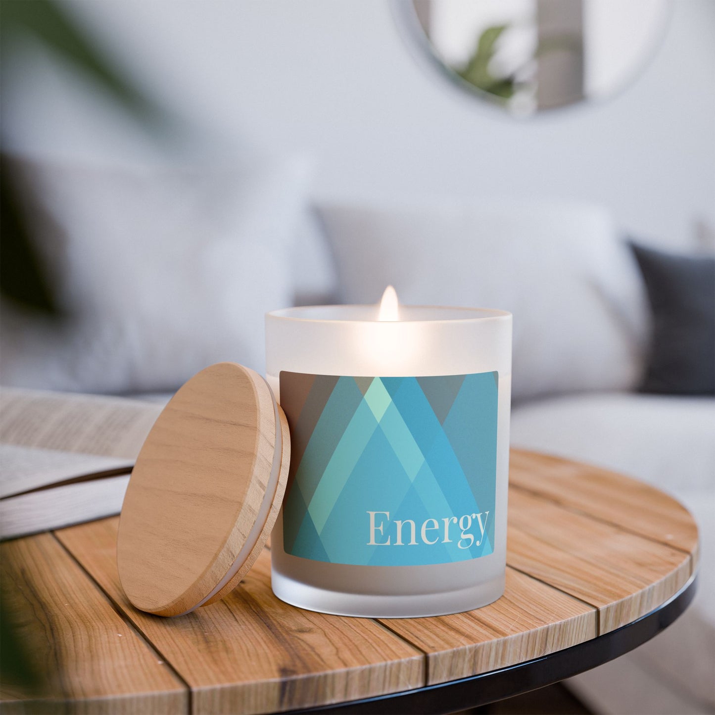 OCEAN ENERGY 11oz FROSTED GLASS CANDLE - Varnish & Vibe