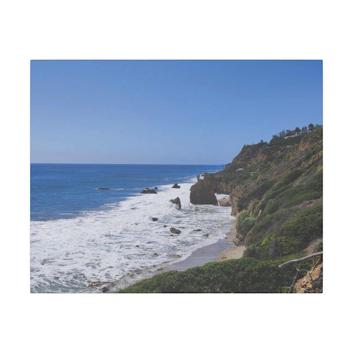 OCEAN SERENE COASTAL LANDSCAPE MATTE CANVAS PRINT WALL ART - Varnish & Vibe