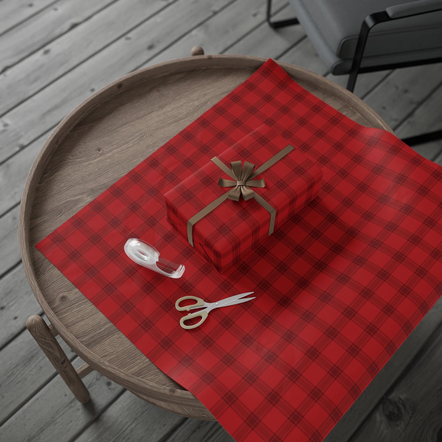 Red Tartan Wrapping Papers - Varnish & Vibe