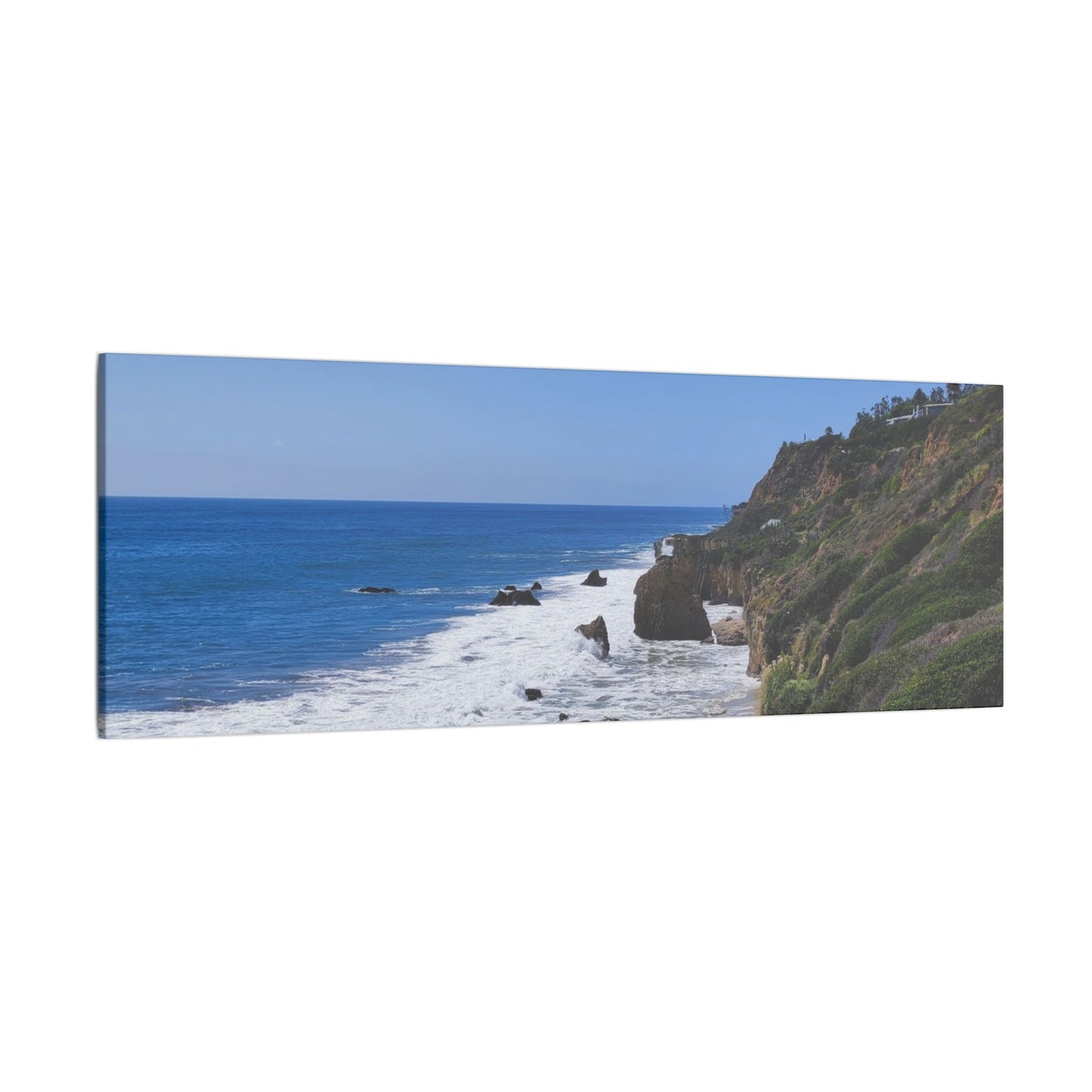OCEAN SERENE COASTAL LANDSCAPE MATTE CANVAS PRINT WALL ART - Varnish & Vibe