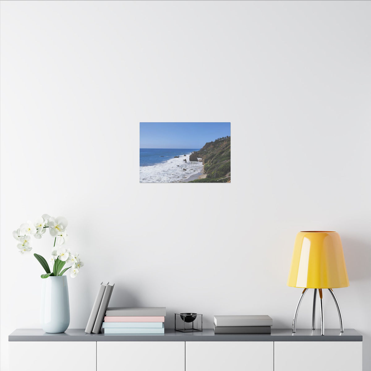 OCEAN SERENE COASTAL LANDSCAPE MATTE CANVAS PRINT WALL ART - Varnish & Vibe