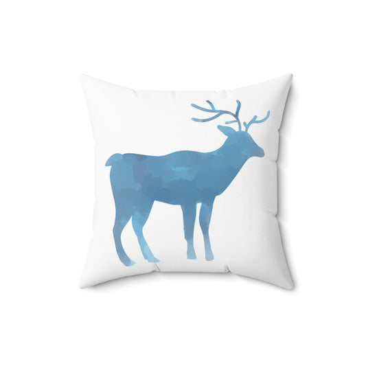 Reindeer Snowflakes Winter Spun Polyester Square Pillow - Varnish & Vibe