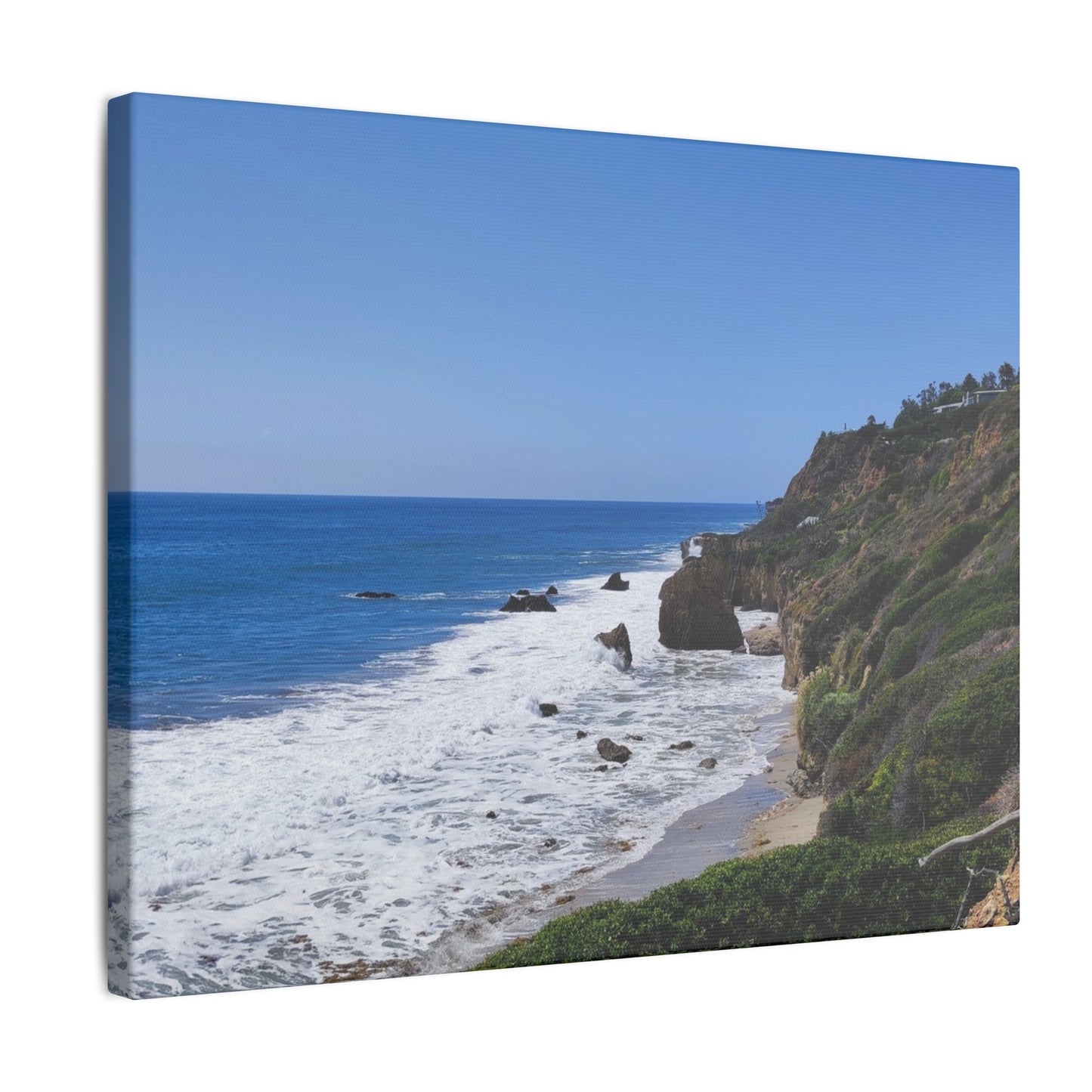 OCEAN SERENE COASTAL LANDSCAPE MATTE CANVAS PRINT WALL ART - Varnish & Vibe