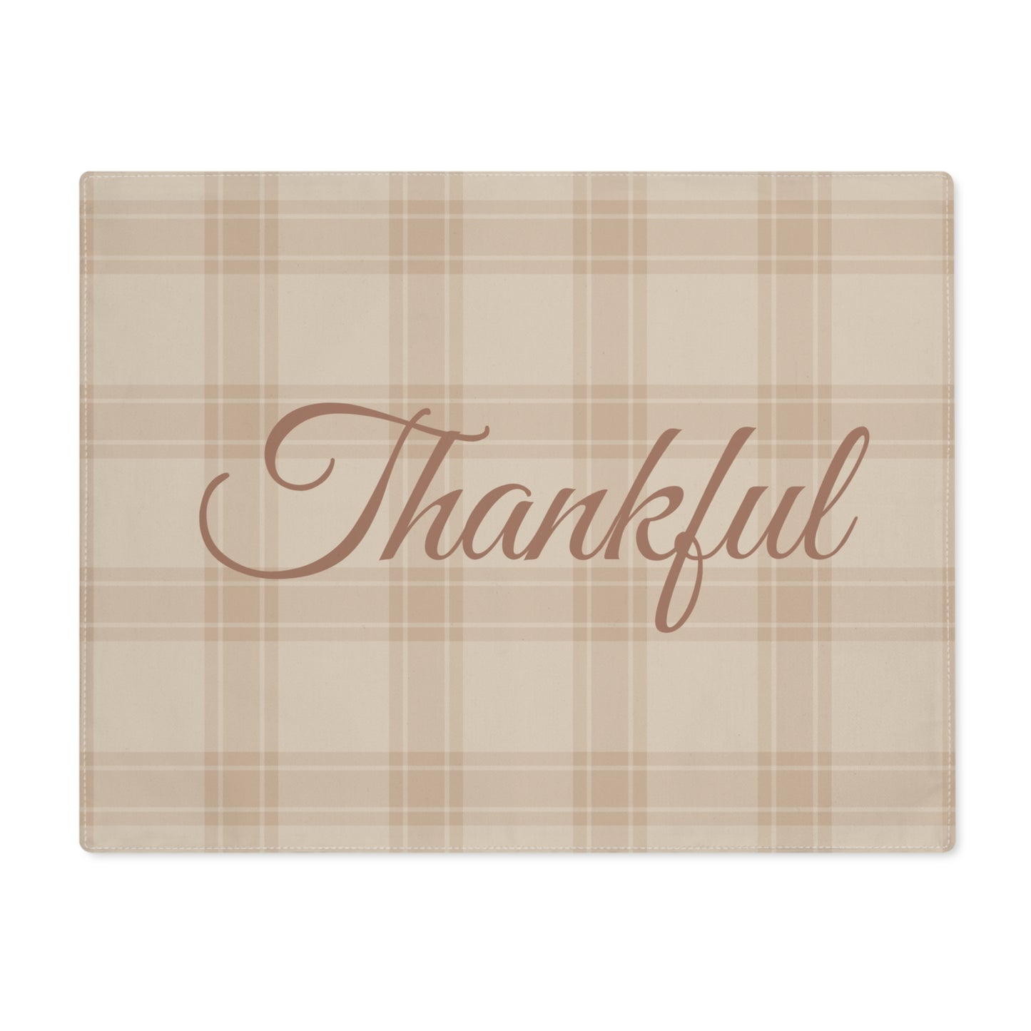 Thanksgiving Thankful Script Table Mat