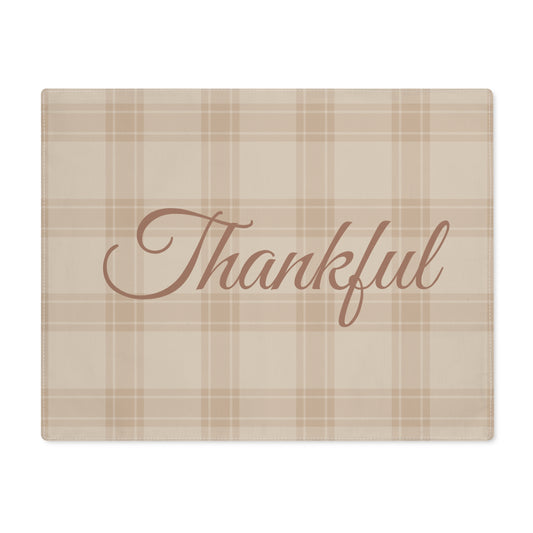 Thanksgiving Thankful Script Table Mat