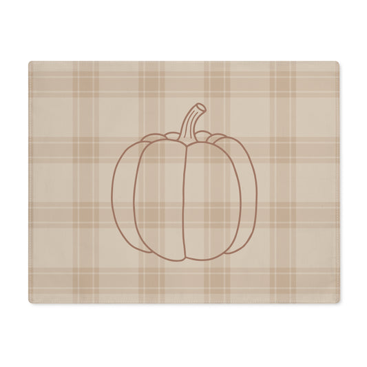 Pumpkin on Plaid Fall Placemat