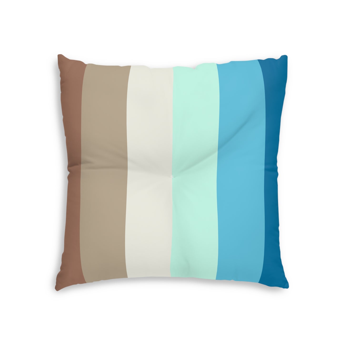 OCEAN STRIPED TUFTED FLOOR PILLOW