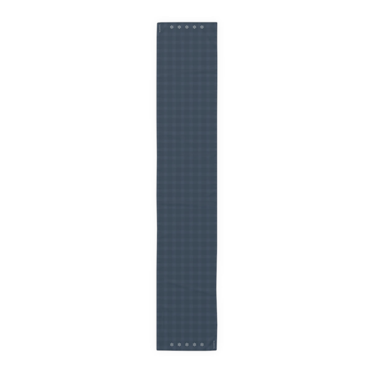 Blue Tartan Snowflakes Table Runner (Cotton, Poly) - Varnish & Vibe