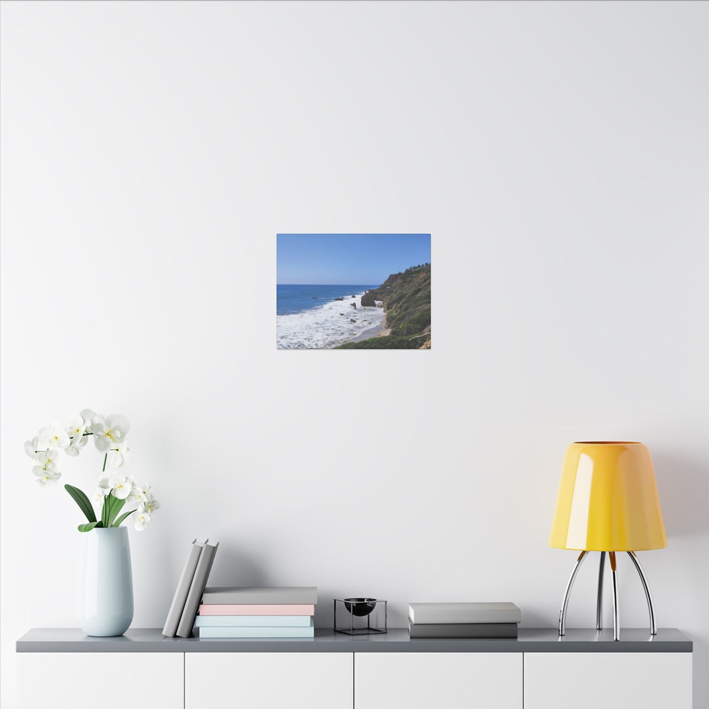 OCEAN SERENE COASTAL LANDSCAPE MATTE CANVAS PRINT WALL ART - Varnish & Vibe