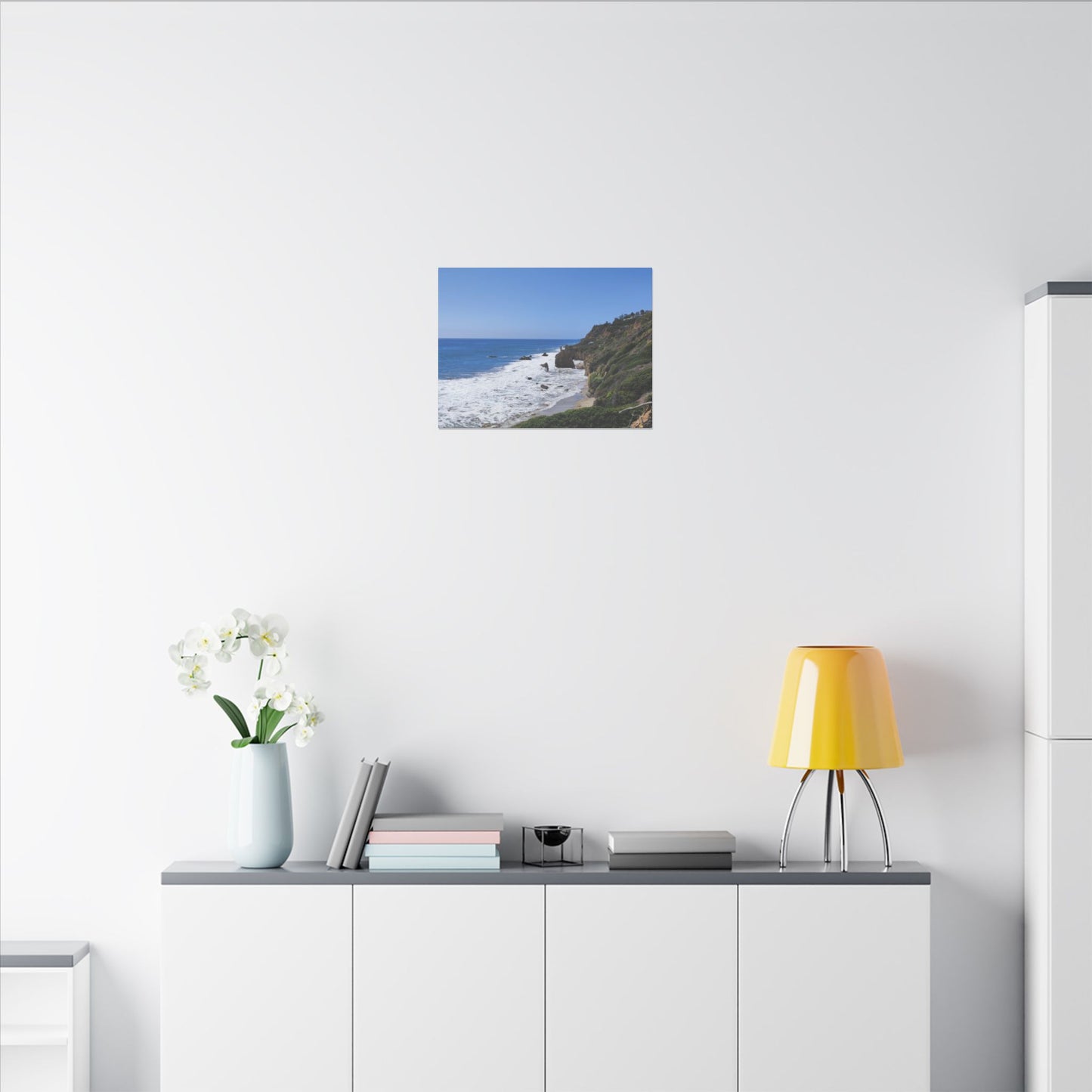 OCEAN SERENE COASTAL LANDSCAPE MATTE CANVAS PRINT WALL ART - Varnish & Vibe