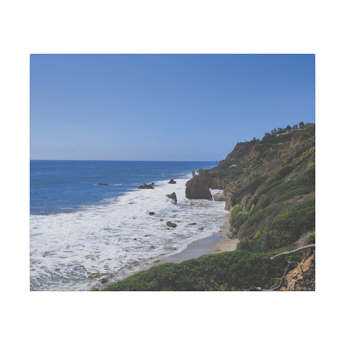 OCEAN SERENE COASTAL LANDSCAPE MATTE CANVAS PRINT WALL ART - Varnish & Vibe