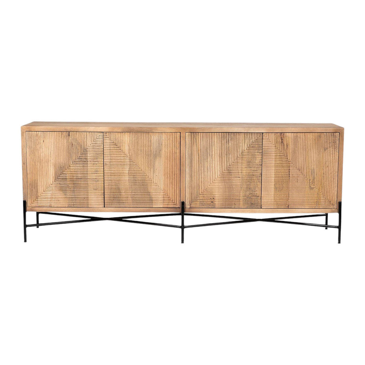 OCEAN 78" SOLID WOOD SIDEBOARD CONSOLE - Varnish & Vibe
