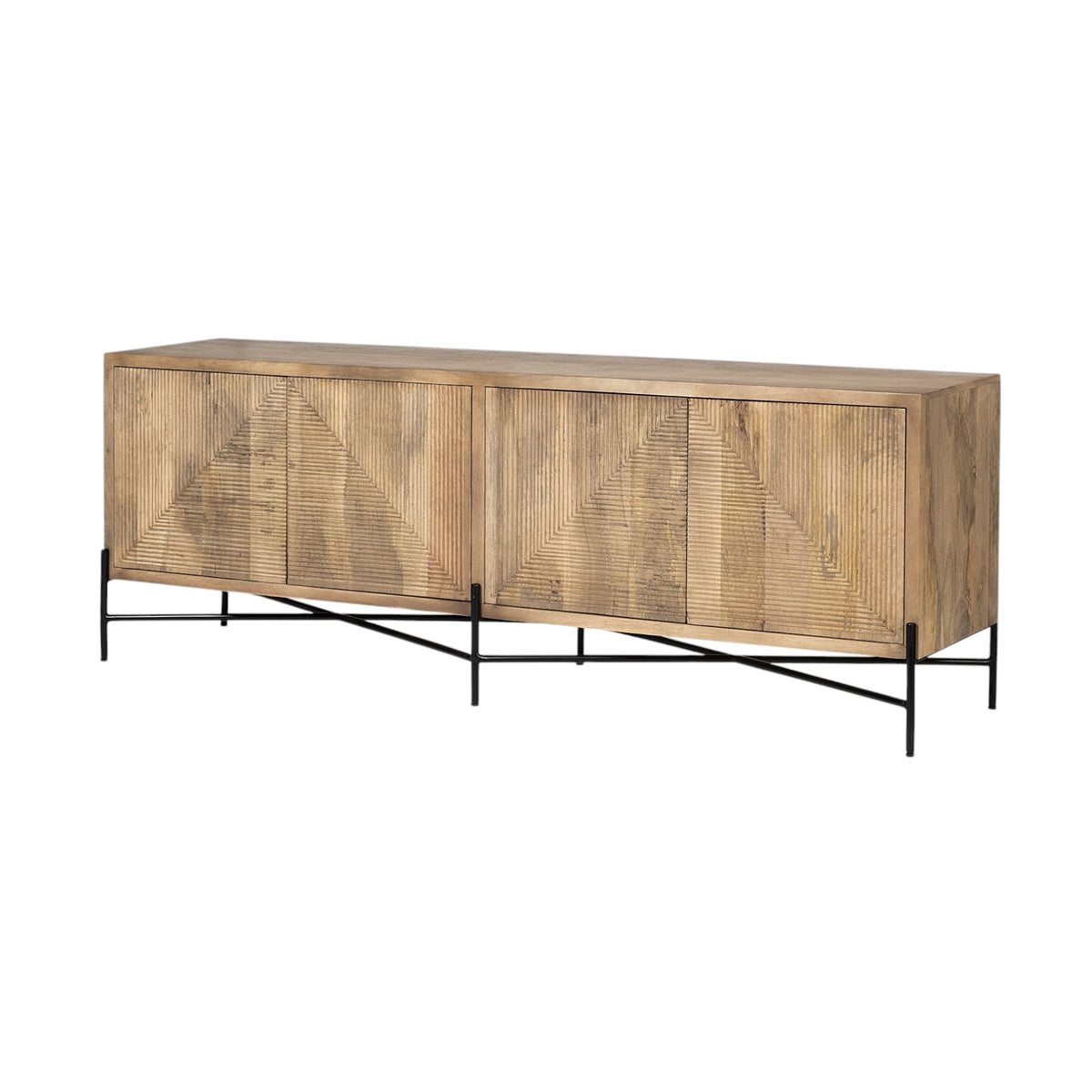 OCEAN 78" SOLID WOOD SIDEBOARD CONSOLE - Varnish & Vibe