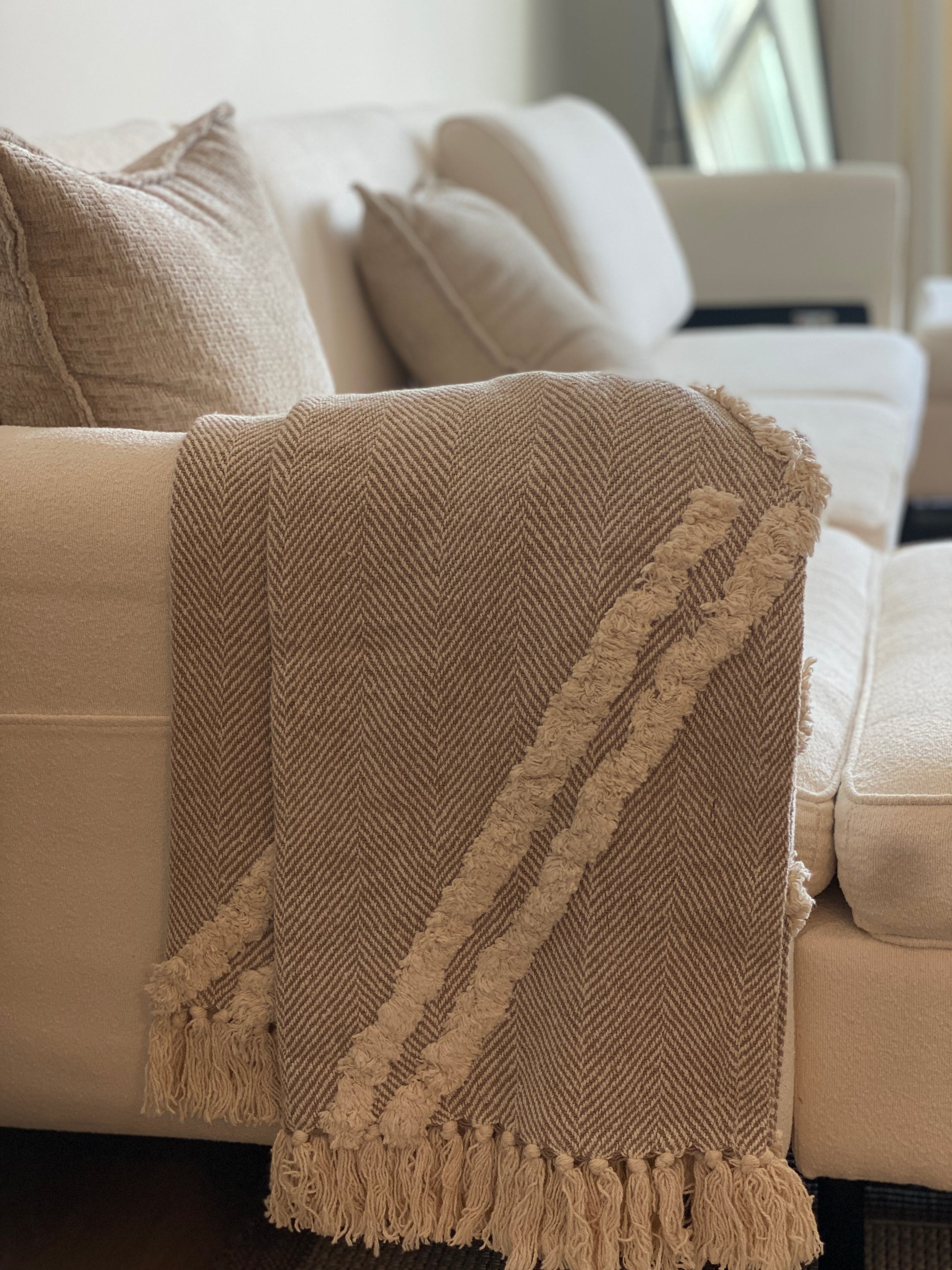 Hermosa Herringbone Throw Blanket