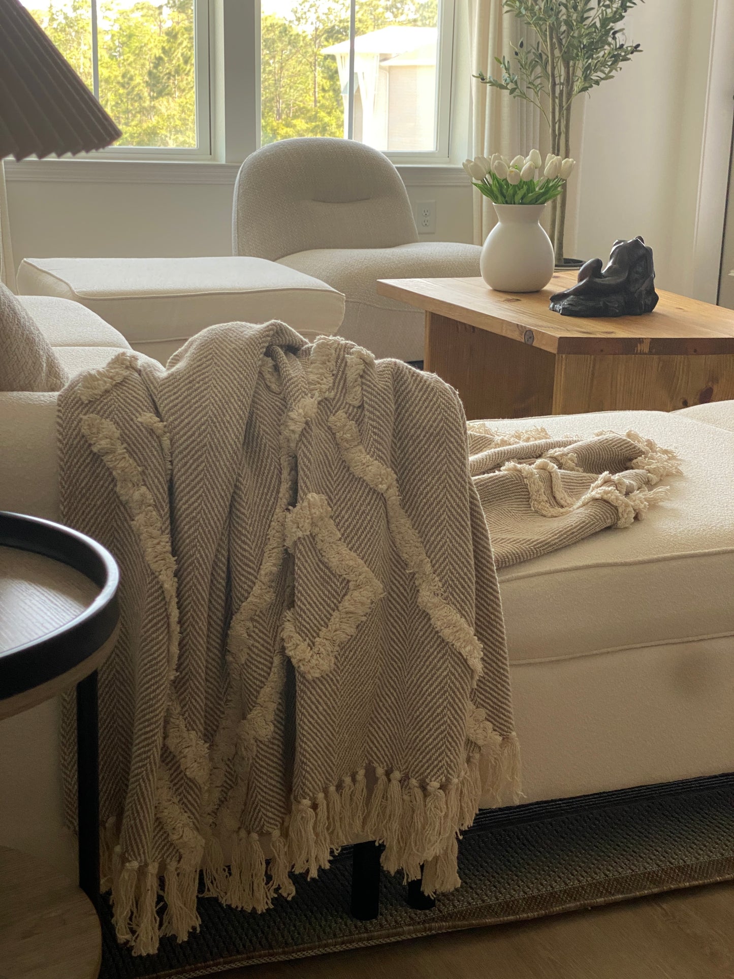 Hermosa Herringbone Throw Blanket