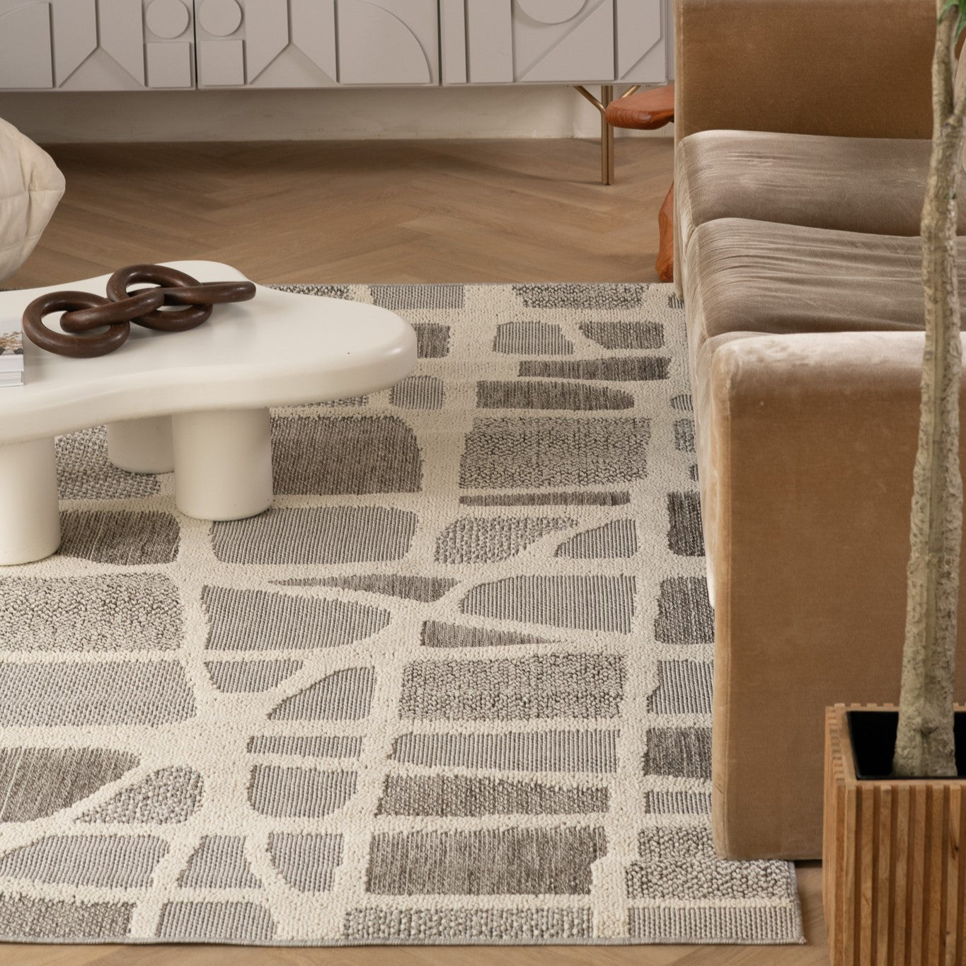 LAKEVIEW RUG BRANCH HOGAR 8' x 11' ABSTRACT GEOMETRIC OUTDOOR RUG