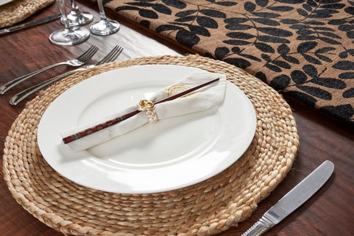 OCEAN SET OF TWO ROUNDED JUTE PLACEMATS - Varnish & Vibe