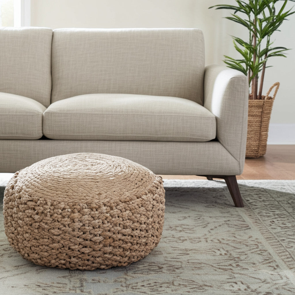REDONDO JUTE OTTOMAN - Varnish & Vibe