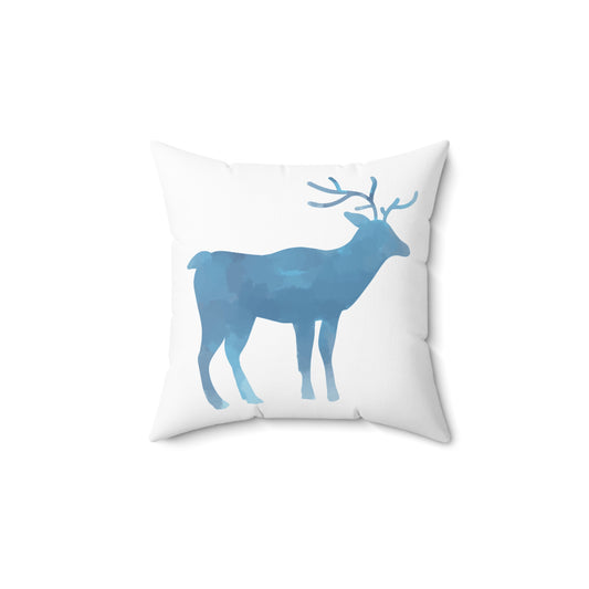 Reindeer Snowflakes Winter Spun Polyester Square Pillow - Varnish & Vibe