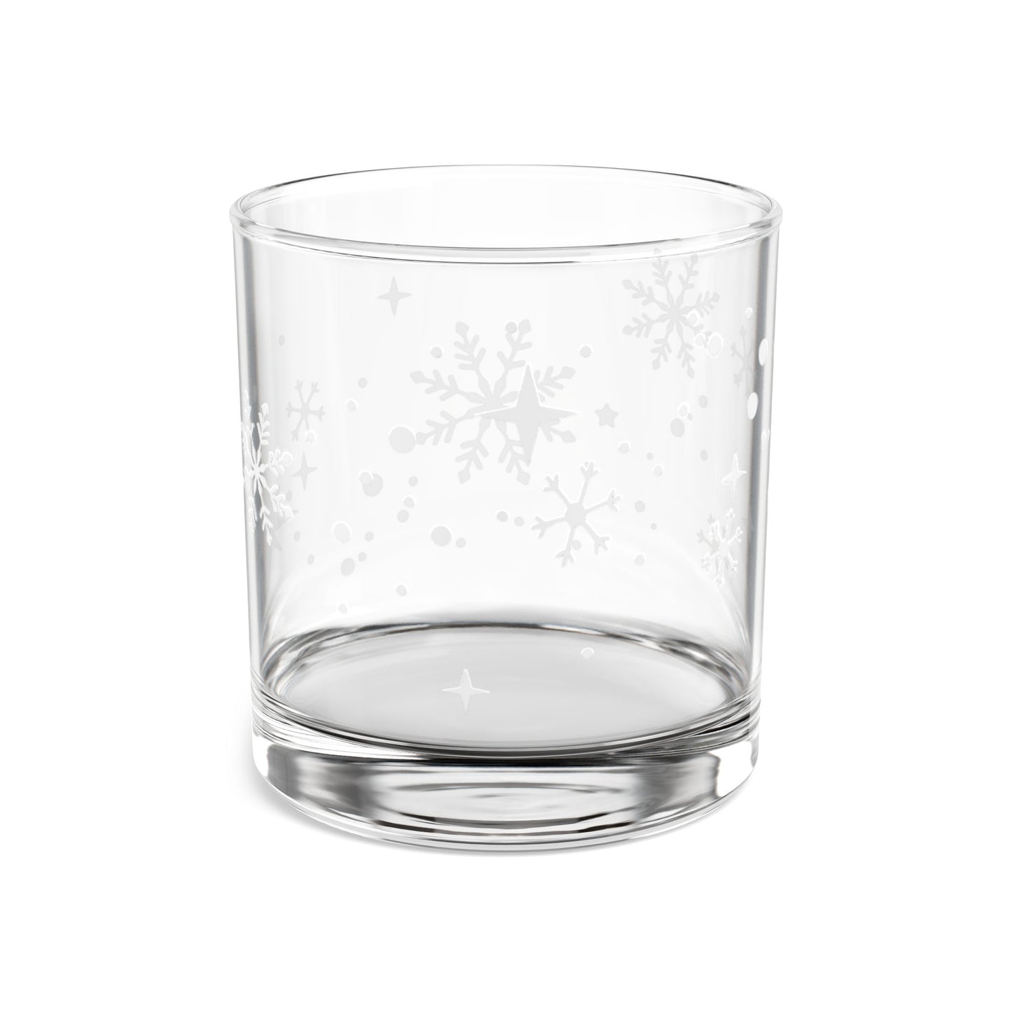 Snowflakes Winter Rocks Glass, 10oz - Varnish & Vibe