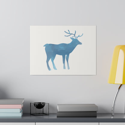 Reindeer Winter Matte Canvas, Stretched, 0.75" - Varnish & Vibe