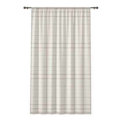 Textured Grid Minimalist Fall Window Curtain