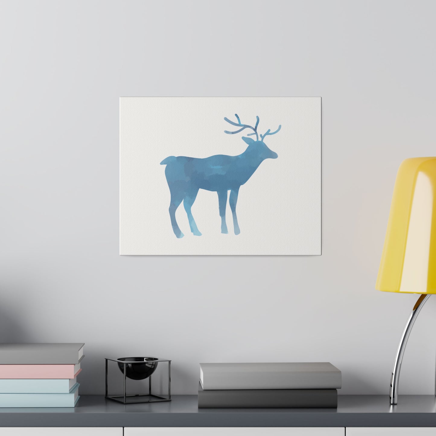 Reindeer Winter Matte Canvas, Stretched, 0.75" - Varnish & Vibe