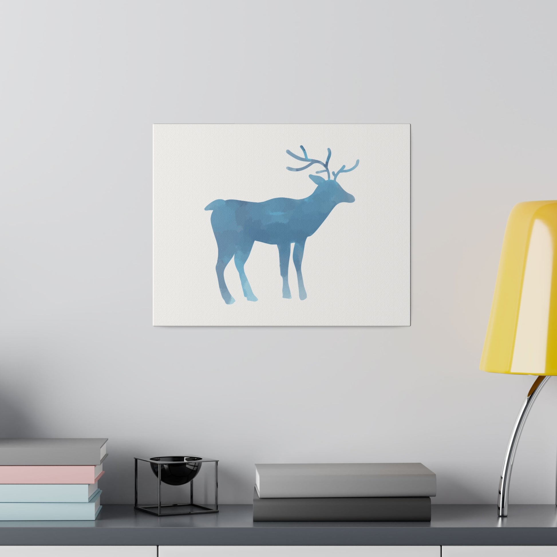 Reindeer Winter Matte Canvas, Stretched, 0.75" - Varnish & Vibe