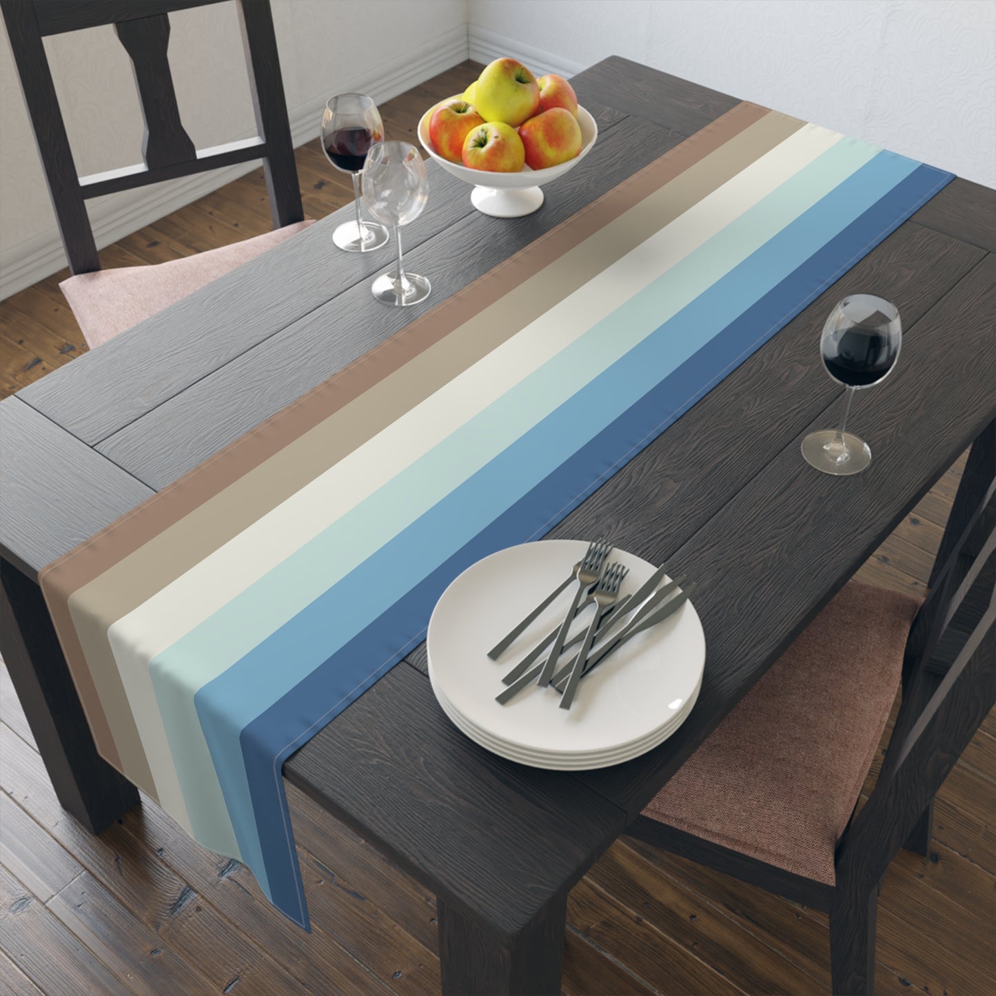 OCEAN STRIPED TABLE RUNNER