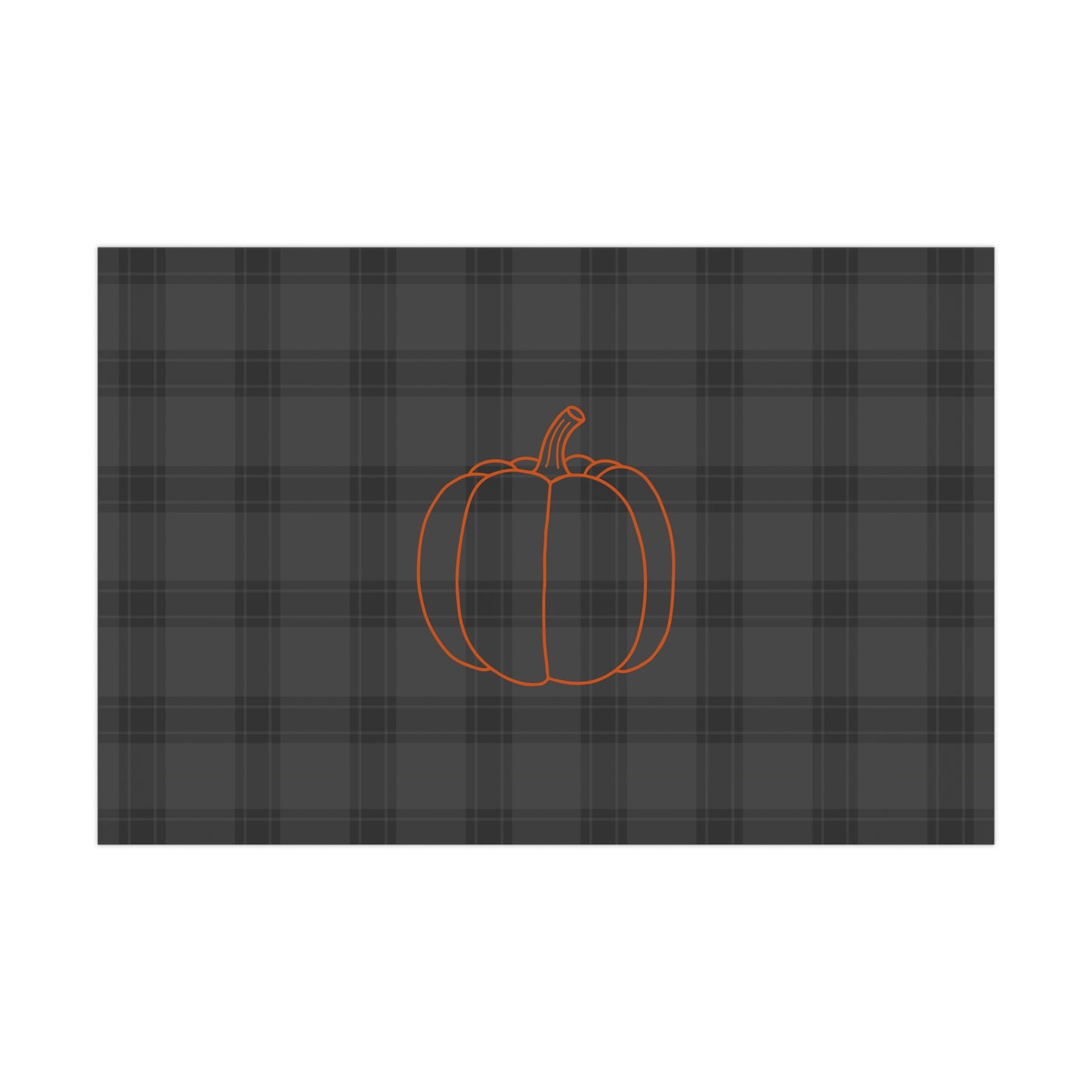 Pumpkin on Plaid Halloween Edition Eco-Friendly Gift Wrap Papers