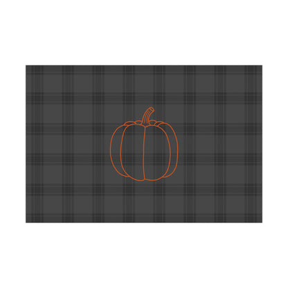 Pumpkin on Plaid Halloween Edition Eco-Friendly Gift Wrap Papers