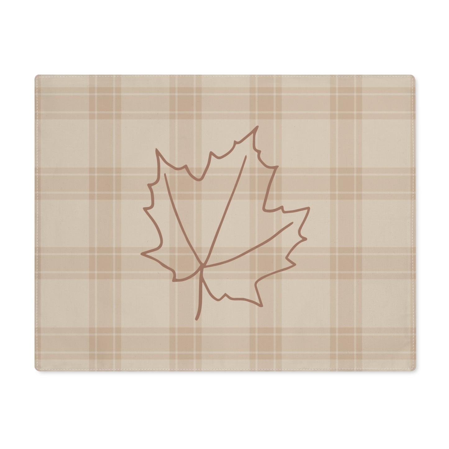 Maple Leaf on Plaid Fall Placemat