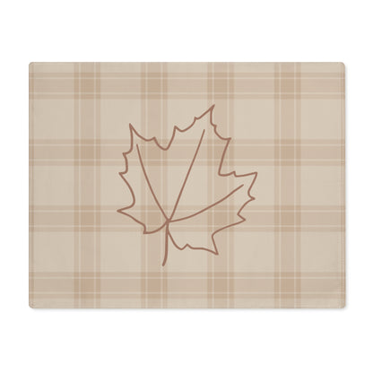 Maple Leaf on Plaid Fall Placemat