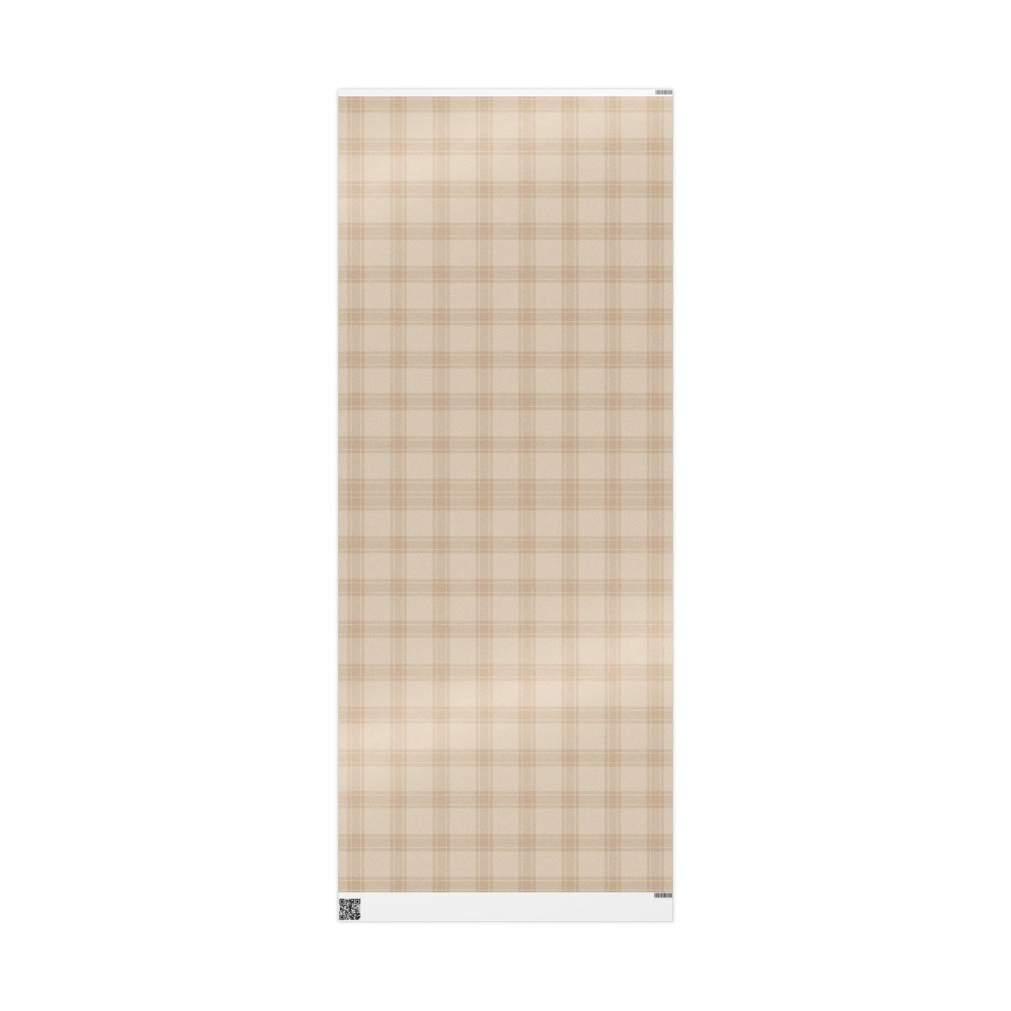 Neutral Plaid Wrapping Paper Roll – Beige Grid Gift Wrap for Weddings & Birthdays - Varnish & Vibe