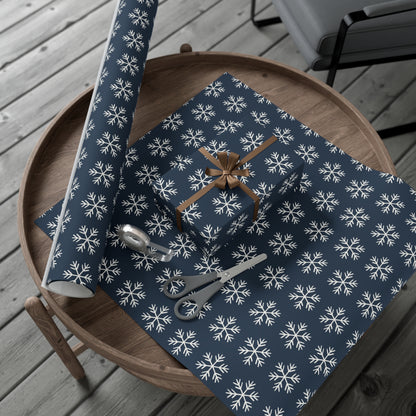 Blue Snowflakes Gift Wrapping Papers - Varnish & Vibe