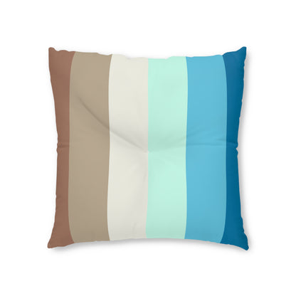 OCEAN STRIPED TUFTED FLOOR PILLOW