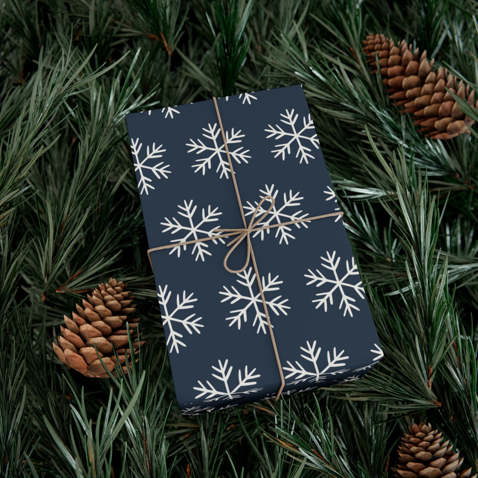 Blue Snowflakes Gift Wrapping Papers - Varnish & Vibe