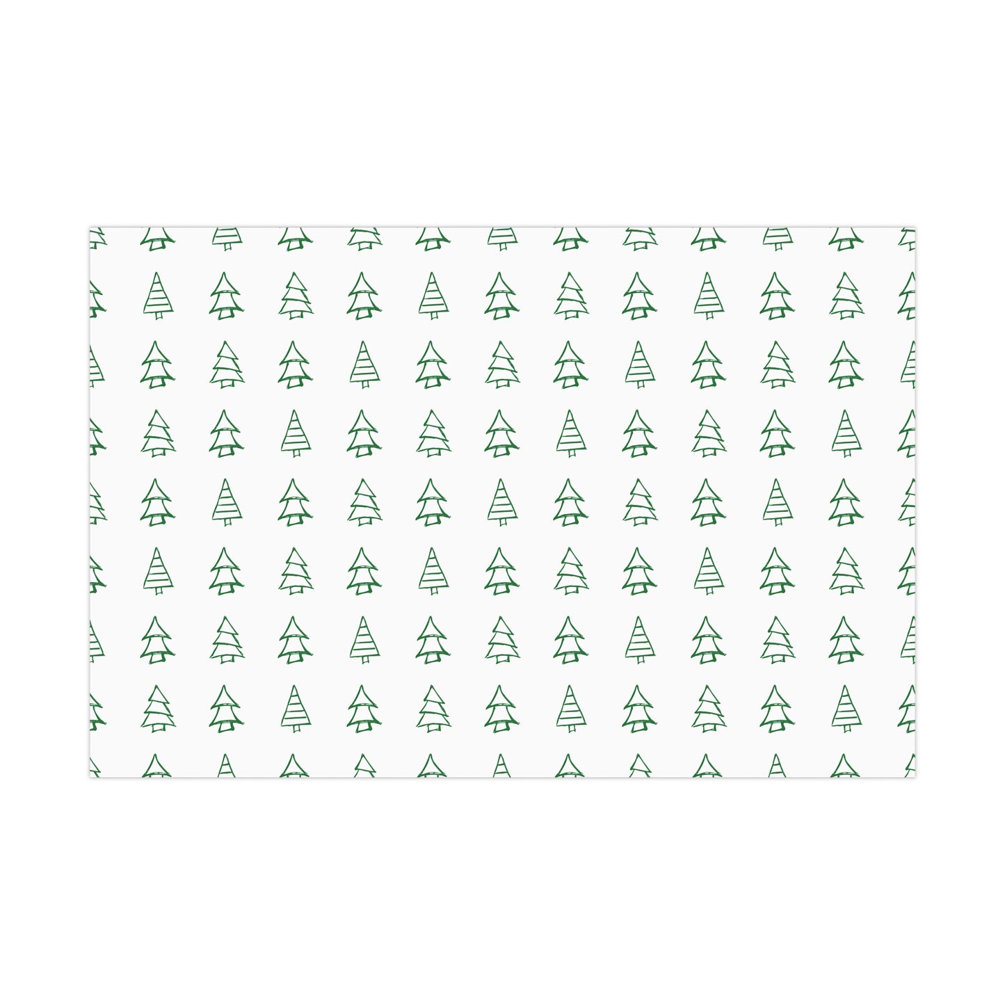 White Green Christmas Trees Gift Wrapping Papers - Varnish & Vibe