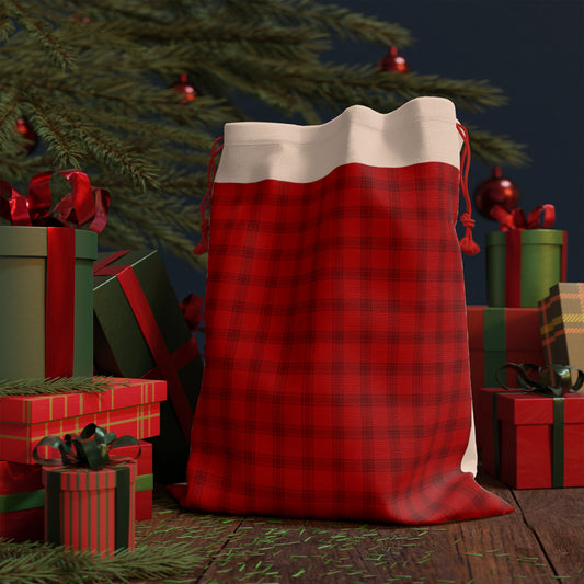 Red Tartan Christmas Gift Bag - Varnish & Vibe