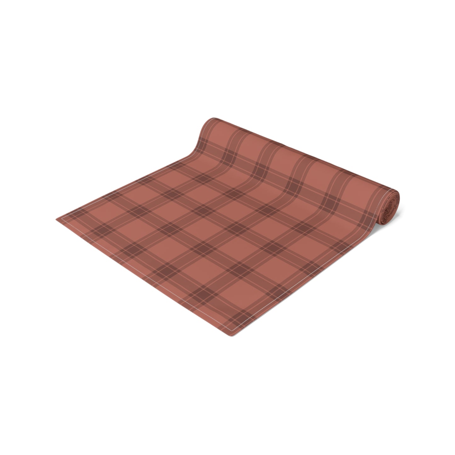 Red Tartan Christmas Tree Table Runner (Cotton, Poly) - Varnish & Vibe