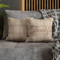 Thanksgiving Thankful Script Classic Plaid Fall Pillowcase