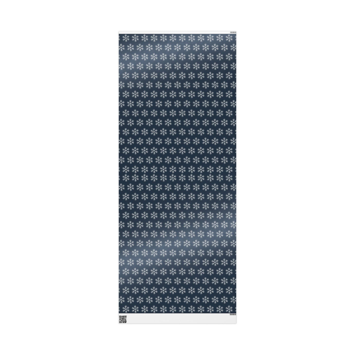 Snowflake Wrapping Paper - Navy Holiday Gift Wrap Roll - Varnish & Vibe