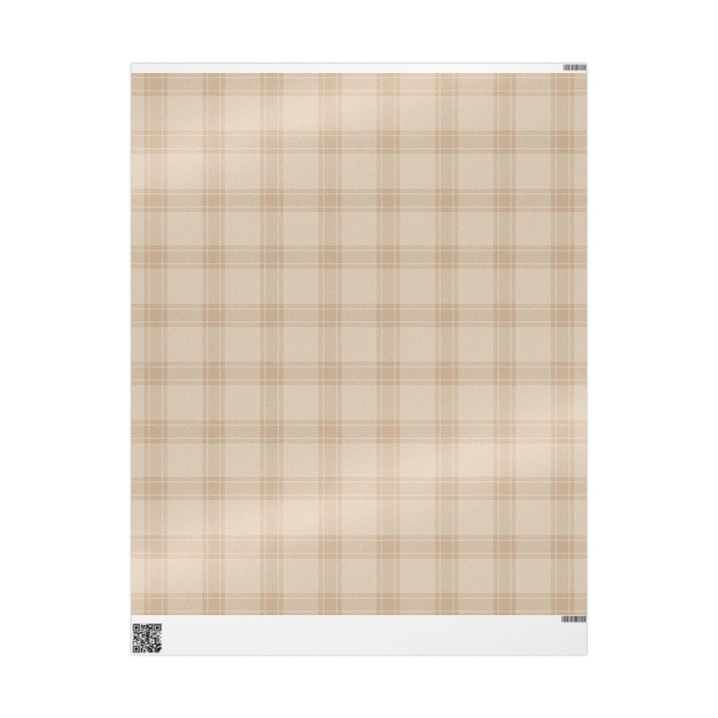 Neutral Plaid Wrapping Paper Roll – Beige Grid Gift Wrap for Weddings & Birthdays - Varnish & Vibe
