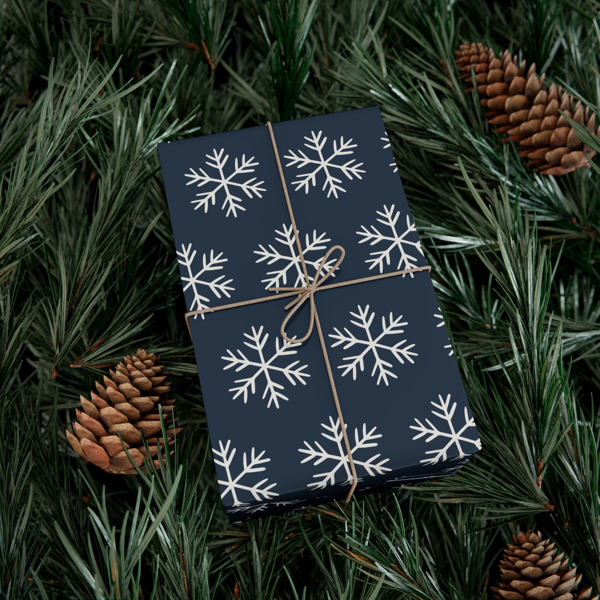 Blue Snowflakes Gift Wrapping Papers - Varnish & Vibe