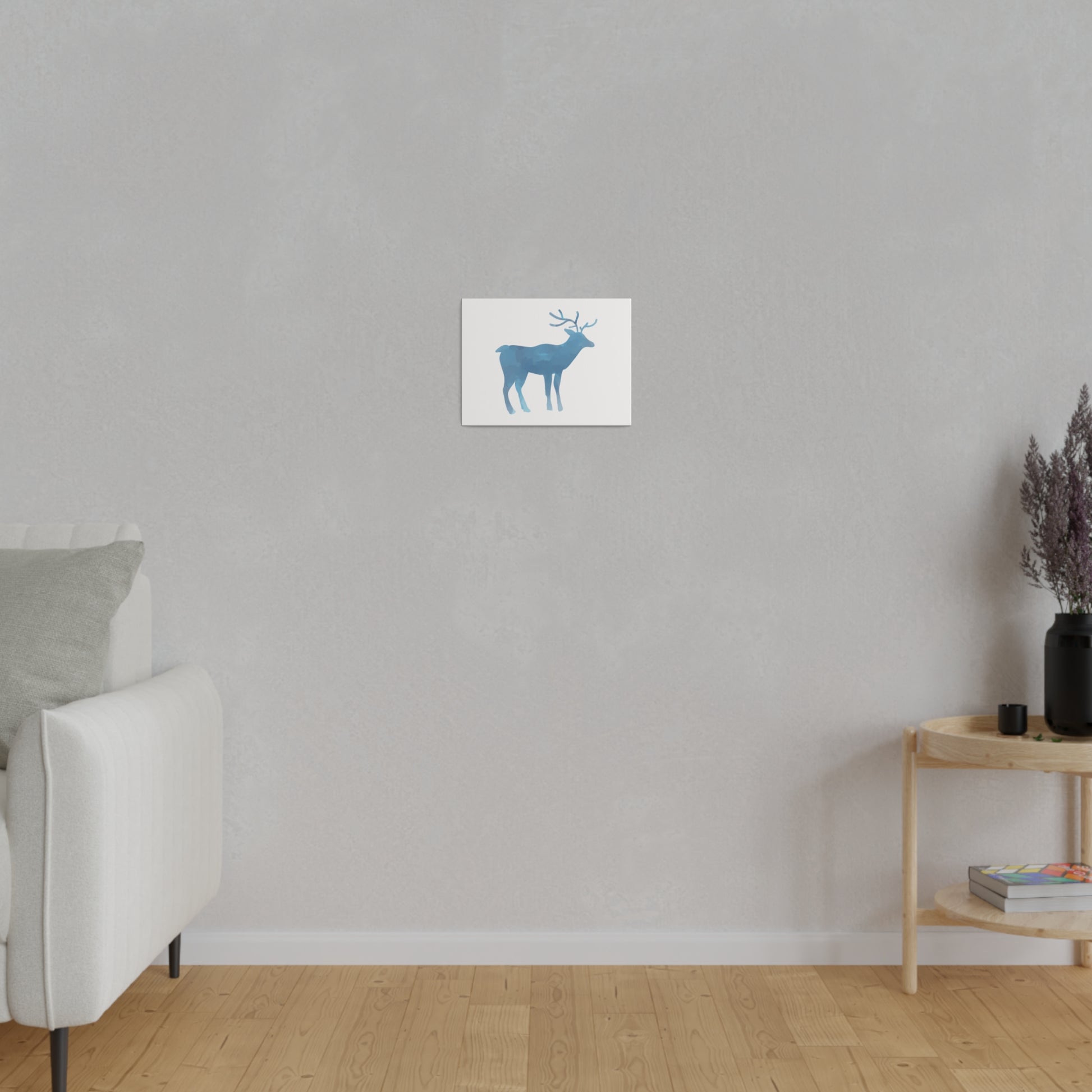 Reindeer Winter Matte Canvas, Stretched, 0.75" - Varnish & Vibe