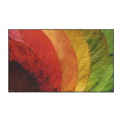 Gradient Leaves Autumn Spectrum Fall Rug