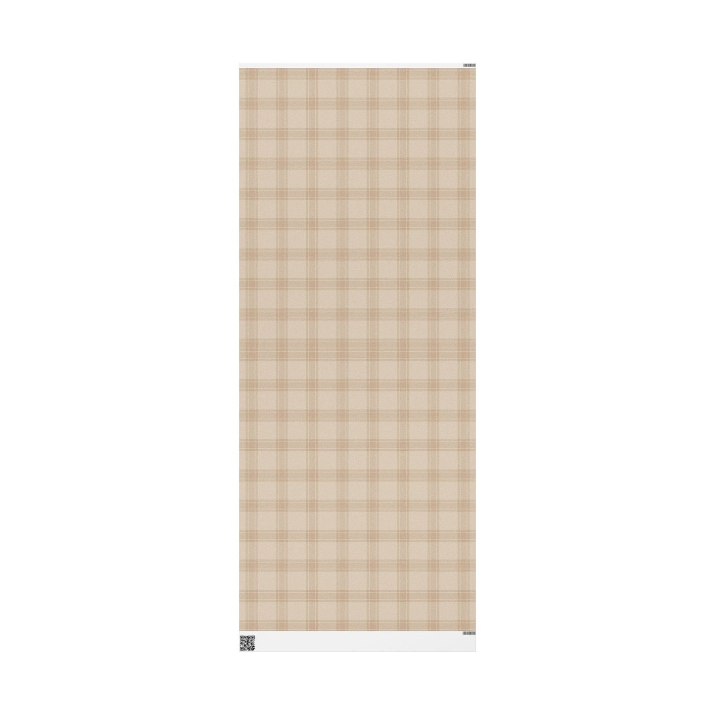 Neutral Plaid Wrapping Paper Roll – Beige Grid Gift Wrap for Weddings & Birthdays - Varnish & Vibe